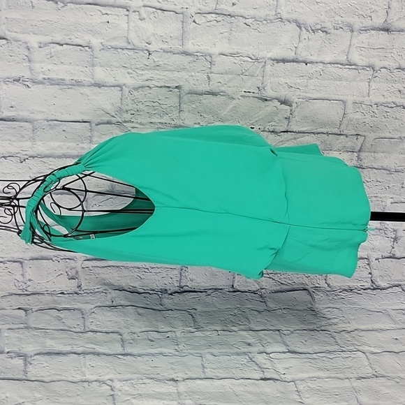 NAKED ZEBRA Green Sleeveless Blouse Medium - Picture 5 of 8